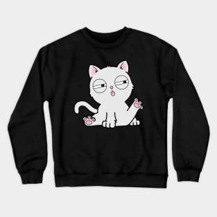 Kitty Bath Time - Judgemental Cat Crewneck Sweatshirt